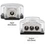 VonSom 3 Way Power Distribution Block, 1x 0 Gauge in / 3X 4 Gauge Out Amp Power Distribution Ground Distributor Connecting Block for Car Amplifier Audio Splitter 2 Pack