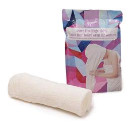 Aspen5 Huge 400 GSM Cotton Hair Towel Wraps for Women | Super Absorbent Quick Dry Hair Towel | Hair Turban Ideal for Long and Curly Hair | Plopping Towel Curly Hair (Coral White)