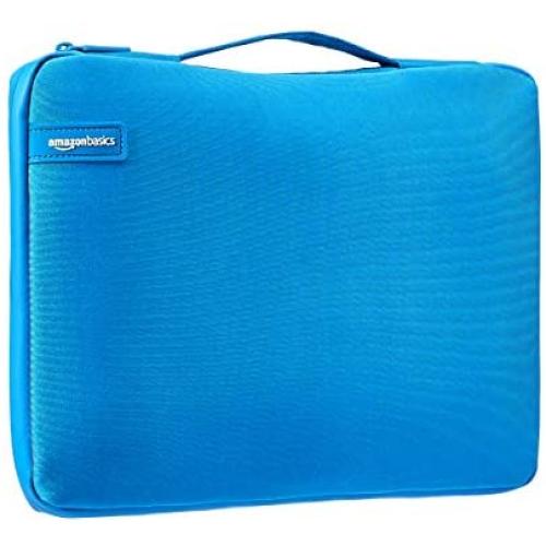 Amazon Basics 15.6'' Professional Laptop Case Sleeve Bag (With Retractable Handle) - Blue