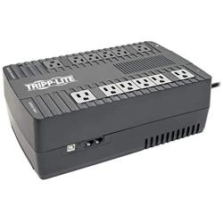 Tripp Lite AVR750U 750VA UPS Battery Backup & TLP1208TELTV 12 Outlet Surge Protector Power Strip, 8ft Cord, Right-Angle Plug, Tel/Modem/Coax Protection, RJ11, & Dollar 150,000 Insurance