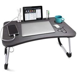 Slendor Laptop Desk Foldable Bed Table Folding Breakfast Tray Portable Lap Standing Desk Notebook Stand Reading Holder for Bed/Couch/Sofa/Floor