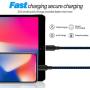 DANTENG Mfi Certified Nylon Braided 3Pack 10FT Lightning Cable Fast Charging Syncing Long Cord Compatible iPhone 12/11Pro Max/11/XR/X/8/7/6/5 and More - 2021 Upgraded