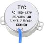 uxcell Synchronous Motor AC 100-127V 1.4-1.7RPM 50-60Hz CCW/CW 4W Turntable Gear Box for Microwave Oven
