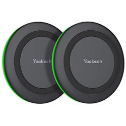 Yootech [2 Pack] Wireless Charger,Qi-Certified 10W Max Fast Wireless Charging Pad Compatible with iPhone 12/12 Mini/12 Pro Max/SE 2020/11 Pro Max, Samsung Galaxy S21/Note 10,AirPods Pro(No AC Adapter)