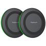 Yootech [2 Pack] Wireless Charger,Qi-Certified 10W Max Fast Wireless Charging Pad Compatible with iPhone 12/12 Mini/12 Pro Max/SE 2020/11 Pro Max, Samsung Galaxy S21/Note 10,AirPods Pro(No AC Adapter)