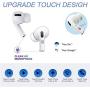 Wireless Earbuds Bluetooth 5.0 Earbud Headphones Built-in Microphone and Charging Box and Silicone Cover,Stereo Noise Cancelling Earbud, Suitable for Apple Airpods pro/Android/iPhone/Samsung