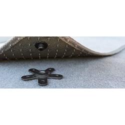 Eagle Klaw - Floor Mat Clips Set of Anti-Slip Fixing Retainers for Car Mats - Made in USA - Beige - Pack of 8 for 4 Mats + 3/8'' Cutter