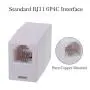 RJ11 6P4C Phone Line Coupler,Inline Couplers,Modular Female to Female Straight Telephone Extension Cord Coupler Adapter Jack,White