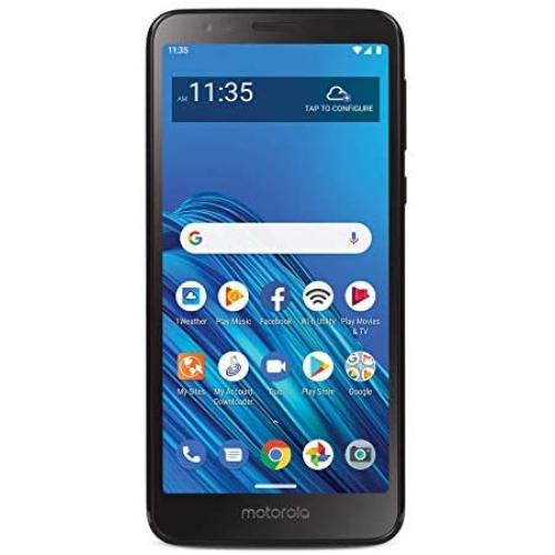 TracFone Motorola Moto E6 4G LTE Prepaid Smartphone (Locked) - Black - 16GB - Sim Card Included - CDMA