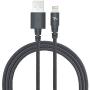 Tech Armor Apple MFi Certified Lightning Cable to USB A - 6FT Space Grey - Tough-Braided Extra-Strong Jacket - Sync/Charge iPhone & iPad