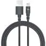 Tech Armor Apple MFi Certified Lightning Cable to USB A - 6FT Space Grey - Tough-Braided Extra-Strong Jacket - Sync/Charge iPhone & iPad