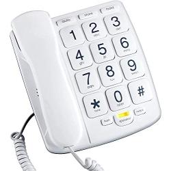 Packard Bell PB300WH Big Button Phone for Elderly Seniors Landline Corded Phone with Speakerphone