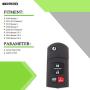 SCITOO 1PC Car Key Fob Keyless Entry Remote 4 Buttons Replacement for Mazda 3 5 6 CX-7 CX-9 MX-5 Miata RX-8 Flip Key Fob BGBX1T478SKE125-01