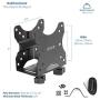VIVO Adjustable Thin Client Mini PC Mount Bracket, CPU VESA Under Desk and Monitor Arm Computer Holder, Black, MOUNT-PC05C