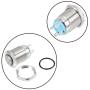 uxcell Momentary Metal Push Button Switch 12mm Mounting Dia 2A 1NO 3-6VAC/DC Blue LED Light