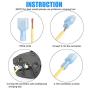AIRIC Male Spade Connector 16-14 Gauge 100PCS Nylon Fully Insulated Male Wire Quick Disconnects Spade Terminal Connectors Blue, 0.250in