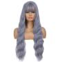 Suri Hair Womens Blue Wig Long Fluffy Wave Curly Hair Wigs With Bangs Silky Synthetic Curly Heat Resistant Wigs For Halloween Daily Natural Looking Womens Costume Wig(30 inches) Suri Hair Womens Blue Wig Long Fluffy Wave Curly Hair Wigs With Bangs Silky Synthetic Curly Heat Resistant Wigs For Halloween Daily Natural Looking Womens Costume Wig(30 inches)