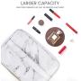 MAGEFY 3Pcs Makeup Bags Portable Travel Cosmetic Bag Waterproof Organizer Multifunction Case with Gold Zipper Marble Toiletry Bags for Women