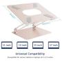 Laptop Stand, EPN Laptop Riser with Heat-Vent to Elevate Laptop, Adjustable Desktop Holder Compatible for MacBook Pro/Air, Surface Laptop, Dell XPS, HP, Samsung and Other 11-17 Inch Notebook