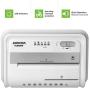 Aurora High-Security 8-Sheet Micro-Cut Paper, CD/DVD and Credit Card Shredder, White/Gray