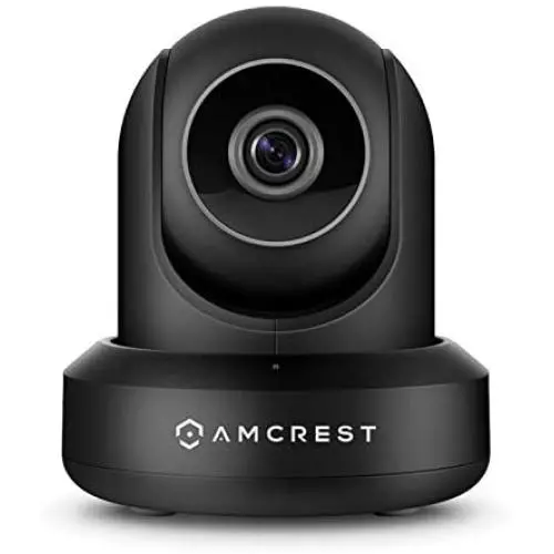 Amcrest ProHD 1080P POE (Power Over Ethernet) IP Camera with Pan/Tilt, Two-Way Audio, Optional Cloud Recording, Full HD (1920TVL) @ 30FPS, Wide 90° Viewing Angle and Night Vision IP2M-841EB (Black)