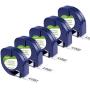 Aonomi Compatible Label Tape Replacement for DYMO Letratag Refills 91330 10697 Self-Adhesive Paper LT Tape for DYMO LetraTag Plus LT-100T LT-100H QX50 Label Maker, 1/2 Inch x 13 Feet, 5-Pack