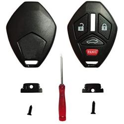 for Mitsubishi Key Fob Shell,Replacement for Mitsubishi Eclipse Endeavor Galant Lancer Outlander Key Fob Shell Housing Keyless Entry Remote Key Fob (1 Black)