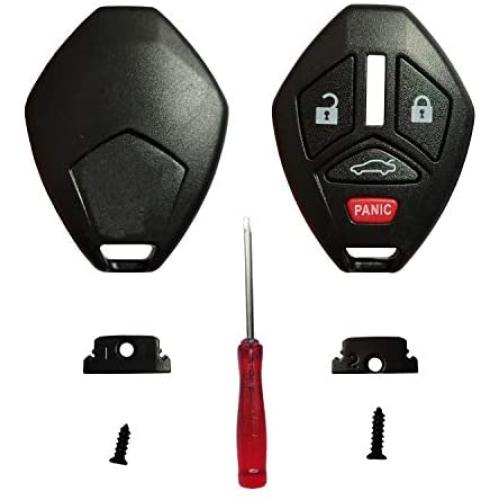 for Mitsubishi Key Fob Shell,Replacement for Mitsubishi Eclipse Endeavor Galant Lancer Outlander Key Fob Shell Housing Keyless Entry Remote Key Fob (1 Black)