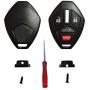 for Mitsubishi Key Fob Shell,Replacement for Mitsubishi Eclipse Endeavor Galant Lancer Outlander Key Fob Shell Housing Keyless Entry Remote Key Fob (1 Black)