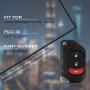 VOFONO 2+1 Buttons Flip Keyless Entry Remote Key Fob Compatible with Jeep Wrangler 2018-2020, Gladiator 2019-2020| Replacement for OHT1130261 68416782AA