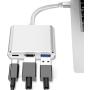 USB-C to HDMI Adapter (Supports 4K / 30Hz) - Type- C 3 in 1 Converter Cable for 2017 / 2018 MacBook Pro, MacBook, Mac Pro, iMac, Chromebook, & More USB 3.0 Type-C Devices