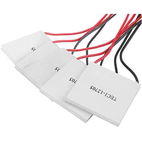 WiMas 5PCS Thermoelectric Cooler Peltier TEC1-12705 12V 5A 45W Heat Sink Cooling Peltier Module 40x40mm