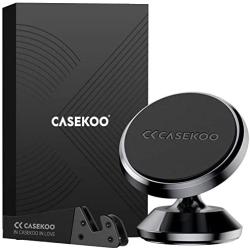 CASEKOO Magnetic Phone Car Mount with Phone Stand, Universal 360° Rotation Strong Magnet Car Phone Holder Mount for Dashboard Compatible with iPhone, Samsung, LG, GPS, Google and All Phone