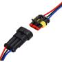 HIFROM 10 Kit (2 + 3 + 4 Pin) Car Male & Female Waterproof Electrical Connectors Plug Socket Kit With 10cm Wire AWG Gauge Marine
