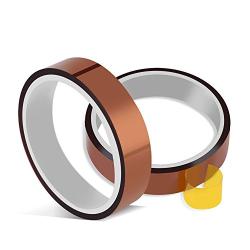 Soply 2 Rolls 10mm x 100ft High Temperature Heat Resistant Tape Sublimation Dye Mug Electronic Polyimide Tape