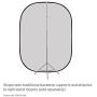 Fovitec Gray and Chroma Key Blue Muslin Pop-Up Collapsible Backdrop 5x6.5 for Portrait and Headshot Photography, and Green Screen Video Conferencing