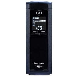 CyberPower CP1500AVRLCD Intelligent LCD UPS System, 1500VA/900W, 12 Outlets, AVR, Mini-Tower Black
