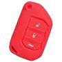 Qty(2) Alegender Rubber 3 Buttons Flip Key Cover Case Fob Skin Bag Remote Jacket Protector Fit for 2018 2019 2020 Jeep Wrangler JL Gladiator JT 68292942AA