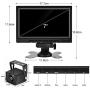 Hodozy Backup Camera 2 Split Screen Monitor System DVR Recording 7 inch 1080P Dual Waterproof Night Vision Rearview Camera Easy Installation for Truck/Trailer/Large Box/RV/Camper/Bus