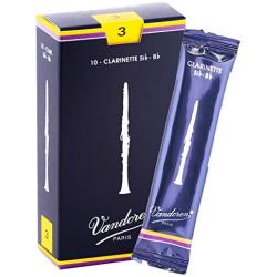 Vandoren CR103 Bb Clarinet Traditional Reeds Strength 3; Box of 10