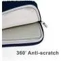 RAINYEAR 11 Inch Laptop Sleeve Diamond Foam Shock Resistant Neoprene Case Fluffy Cover Carrying Bag Compatible with 11.6 MacBook Air Surface for 11'' Chromebook Computer Tablet Notebook(Navy Blue)