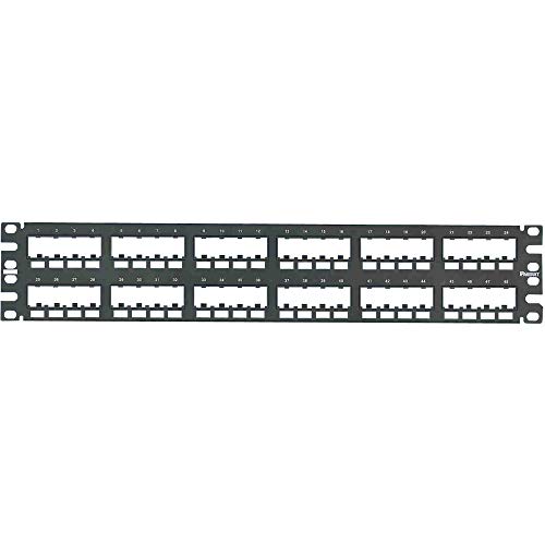 Panduit CPP48FMWBLY 48-Port Flat Flush-Mount Patch Panel, Black