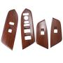 Peach Wood Grain Inner Power Window Switch Panel Covers for Honda CRV CR-V 2017-2018 (4-Pack)