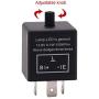 smseace CF13 KT LED 3Pin Adjustable 12V Flasher Relays for Turn Signal Blinker Light,Fix LED Light Hyper Blink Flash 12.8 V 0.1W-150W LED Car Electronic Flasher Relay CF13-KT