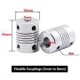 Saiper Flexible Couplings 5mm to 8mm (5pcs) Aluminum Alloy Joint Connector Compatible with NEMA 17 Stepper Motors, RepRap 3D Printer or CNC Machine, 3D Printer Accessories