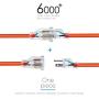 KMC 16AWG Power Outdoor Extension Cord with Light, Bright Orange Extension Cord - 50 Feet