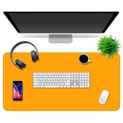 Multipurpose Office Desk Pad and Computer Desk Mat - Waterproof Office Desk Mat and Desk Blotter Pad - Home Office Accessories (Large (35.5'' x 17.5'') (Mango Creamsicle)
