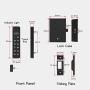 Smart Touch Cabinet Locks,Keyless Drawer Lock,Furniture Wardrobe Keypad Lock,Electronic Lock for Home/Office/Gym/Rental Hosts/Locker (Horizontal)