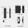 Smart Touch Cabinet Locks,Keyless Drawer Lock,Furniture Wardrobe Keypad Lock,Electronic Lock for Home/Office/Gym/Rental Hosts/Locker (Vertical)