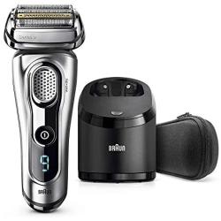 Braun Series 9 Electric Shaver for Men 9292cc, Wet and Dry, Integrated Precision Trimmer, Rechargeable and Cordless Razor with Clean & Charge Station and Travel Case, Silver